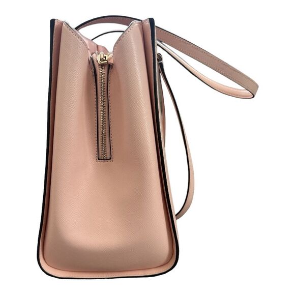 Kate Spade Madison Saffiano East West Leather Laptop Tote bag Pink and wallet - Picture 4 of 11